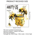 Watercolor Happy Bee honey jar decorative kitchen wall sticker and fridge magnet 30x30cm - MS4404-ZC (30*30cm)