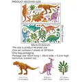 Dinosaurier Wandtattoo Set mit T-Rex und Pflanzen für Kinderzimmer Wanddekoration - Dinosaurier Enzyklopädie Stil / MS4409-ZC (30x60cm x 2 Stück/Packung)