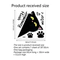 Cartoon Schwarze Katze Toilettenaufkleber 30x30cm mit Erinnerungstext Flush - 30*30cm