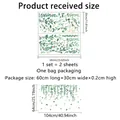 Self-adhesive green vine floral wall decals with butterflies for bathroom and living room decor - Green Vine Style (MS2454-KL) / 30x60cm (2 Pieces/Pack)