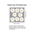 Detailed size chart for white daisy floral window stickers measuring 30x30x0.2cm - 30*30cm