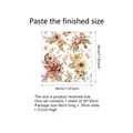 Detalle de pegatina de pared floral con mariposas y dimensiones de 30x30cm - Estilo Autoadhesivo (30*30cm)