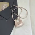 Mini beige fashion tote bag with letter print and detachable shoulder strap - Letter Print Style / Pink
