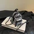 Mini kids zebra print crossbody bag with fashion tag and stylish neck strap cord - Zebra Print