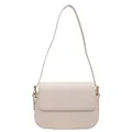 Bolso de montura blanco crema con anillos en D dorados y acabado de cuero suave - Blanco