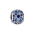 Ocean blue series charm bead with multicolored cubic zirconia for DIY bracelets - Gradient Blue Rhinestone Pave Style (14)