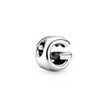 Polished silver alloy alphabet letter G charm for personalized DIY bracelet and necklace - Letter G Style(7)