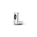 Polished silver alphabet letter L bead charm for DIY bracelet and necklace jewelry - Letter L Style(12)