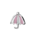 Macro-opname van paraplu bedel met roze emaille en glitter voor DIY-armbanden - Roze Grijs Emaille Ontwerp (04)