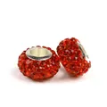 Cuentas rojas de bricolage con diamantes de imitación para pulseras de joyas - Rojo