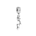 Detailed macro view of a silver monkey superhero charm for DIY jewelry bracelets - Monkey