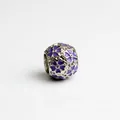 S925 silver charm with purple enamel flowers and sparkling zircon stones for bracelets - Enamel Small Flower Style (H1-11) / Purple