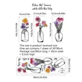 Adesivi murali vasi di fiori con citazione Believe, decoro PVC per soggiorno e camera - Stile Floreale Ispiratore (MS6312)