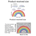 Dimensioni dettagliate degli adesivi elettrostatici arcobaleno e nuvole iridescenti - 40*30cm