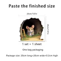 3D cartoon mouse baseboard wall sticker 20x20cm for bedroom and living room decor - Mouse Hole Pattern