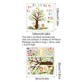 Wandsticker mit Alphabet-Baum und Waldtieren für Kinderzimmer-Dekoration - Alphabet-Baum und Waldtiere (MS6345) / 30x90cm (3 Blatt) / bunt