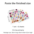 Set of 6 colorful polka dot wall stickers in neutral tones for home decor - Multicolor Polka Dot Style (BM7012-KC) / Colorful