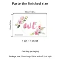 Selbstklebender WC Wandsticker mit rosa Rosen und goldenem Blumenkranz Design - Rosenkranz WC Stil (MS7035-KC) / MS7035-KC (20x30cm)