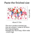 Stickers muraux fleurs roses perroquets et papillons variante 45x30cm réf MS3137-YL - Style Perroquet Floral Papillon (MS3137-YL) / 30x45cm (MS3137-YL) / Coloré