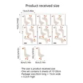 Detail showing dimensions of 6-piece cartoon duck wall sticker set with size specifications - Cartoon Duck Combination (BM6055-ZL) / 15x20cm
