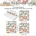 Détail des stickers vitres fleurs vintage dimensions 100x45cm pour décor intérieur - Style Buisson de Fleurs Rétro (BDJ3033-YL)