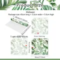Macro detail of tropical green leaf wallpaper rolls with dimensions 600x45cm - Extended Style