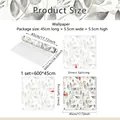 Detail showing self-adhesive floral wallpaper roll dimensions 45x600cm with direct splicing - 45*600cm