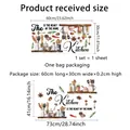 Sticker mural cuisine avec citation et motifs ustensiles, dimensions 73x41cm - MS2424-KQ