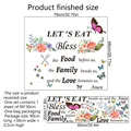 Sticker mural inspirant avec papillons roses et décor floral pour la cuisine - Inspirant Floral Papillon / 30*90cm