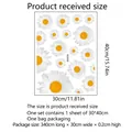 Adesivi murali margherite bianche con guida alle dimensioni 30x40cm per finestre - Margherita Bianca (CT4042-ZC) / 30*40cm