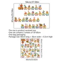 Cartoon animal alphabet train wall stickers for kids room educational decor 94x65cm - 30*60cm*2pcs