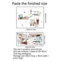 Self-adhesive PVC kitchen wall stickers with teapot and coffee cup patterns 56x69cm - Kitchenware Style / 30x60cm