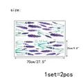 Stickers muraux autocollants de lavande style aquarelle pour décoration d'intérieur - 25*70cm