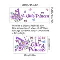 A Little Princess floral and butterfly wall stickers for girls bedroom decor - Floral Letter Princess Theme / 30x60cm