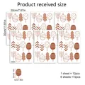 Brown Nordic style tree wall stickers set of 6 sheets 72 pieces for bedroom decor - Earth Tone Nordic Trees Combination