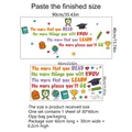 Inspirierender Wandsticker für Kinder mit Globus und Büchern Motiven 90x40cm - 30*60cm