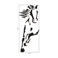 Running horse silhouette wall sticker for kids room decor, size 95x40cm black decal - 40*95cm / Black