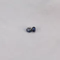 Detailed close-up of 14mm resin glass charm with S925 silver core and blue floral pattern - 14mm*9mm / Blue