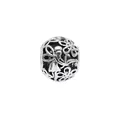 Vintage Tibetan silver hollow charm bead with floral fairy design for DIY jewelry - Fairy Elf Hollow Style (43)