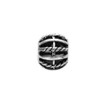 Vintage silver hollow bead with rope texture and oxidized finish for DIY jewelry - Rope Texture Ball Style (4)