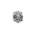 Vintage silver hollow wheel spacer charm with intricate spokes for DIY jewelry making - Radial Wheel Hollow Style (6)