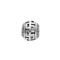 Vintage silver-plated hollow bead with traditional pattern for DIY jewelry bracelets - Swastika Pattern Hollow Style (7)