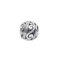 Vintage silver hollow spacer bead with intricate scroll patterns for DIY bracelets - Grass Scroll Pattern Hollow Ball Style (15)
