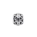 Oxidized Tibetan silver hollow charm bead with vintage plant leaf pattern for DIY bracelets - Plant Leaf Wave Style (19)
