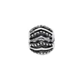 Vintage Tibetan silver hollow charm bead with bohemian wave pattern for DIY bracelets - Multi-Layer V-Shape Wave Style (21)