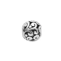 Silver hollow carved openwork bead with vintage floral pattern for DIY jewelry - Grass Ruyi Pattern Hollow Style (25)