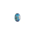 Blue ocean-style glass bead with large silver core for DIY jewelry and charm bracelets - Ocean Bubble Blue (HM001)