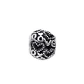 Vintage silver hollow charm bead with Love heart engraving for DIY bracelets - Love Heart Hollow Style (27)