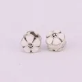 Exquisite cherry blossom enamel charms in white with alloy base for DIY jewelry making - White