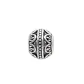 Vintage hollow silver alloy charm bead with floral patterns for DIY jewelry making - Symmetrical Pattern Bump Style (33)